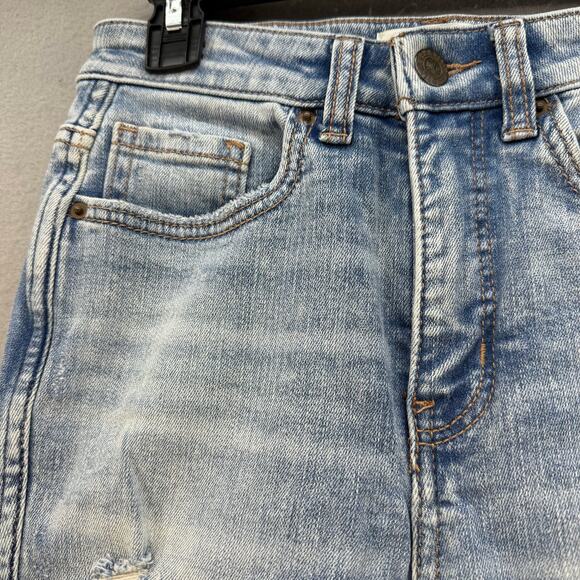 BKE Jeans Women's 26x29.5 (2) Light Blue Billie Slim Fit High Rise Flare Preppy - Picture 4 of 15